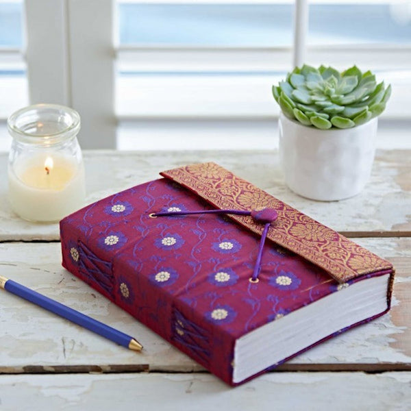 LARGE RECYCLED SARI JOURNAL - by Paper High