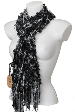 WOVEN RIBBON SCARF WITH LUREX - by York Scarves
