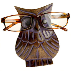 MANGO WOOD OWL SPECTACLES / GLASSES STAND