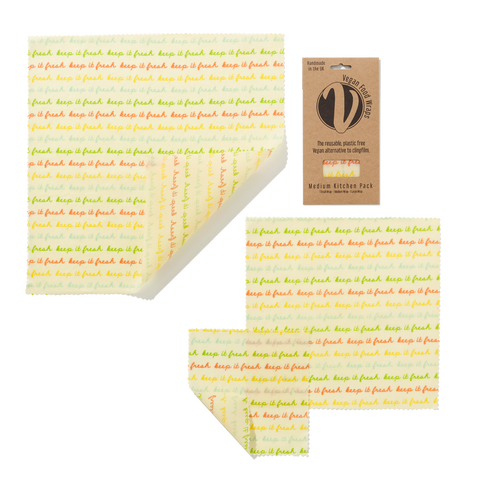 VEGAN WAX WRAPS MEDIUM KITCHEN PACK