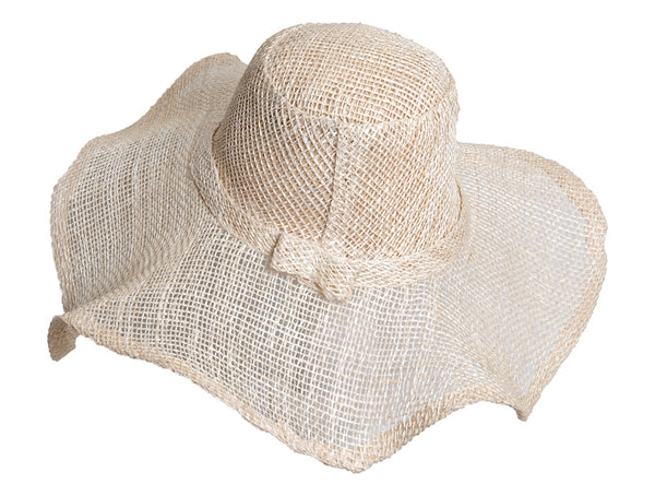 CURVY WIDE BRIM RAFFIA & SISAL HAT - by Madaraff