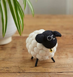 WOOL FELTED POM POM SHEEP - by Paper High