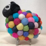WOOL FELTED POM POM SHEEP - by Cool Trade Winds
