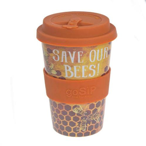 RICE HUSK REUSUABLE CUP - save our bees