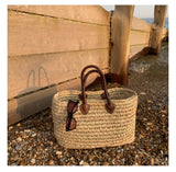 FEZ HANDWOVEN PALM LEAF BASKET