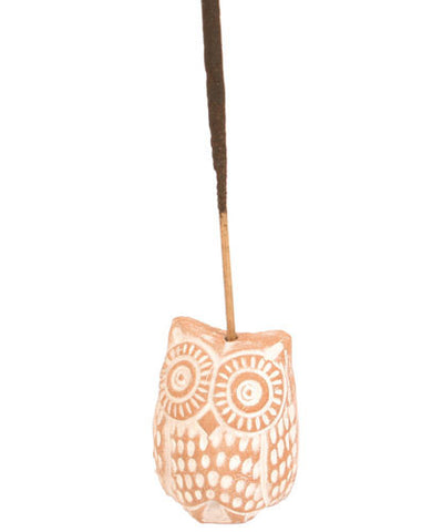 mini owl incense holder